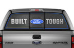 Ford Raptor F150 Rear Window Decal Graphics ('09-'14) BUILT TOUGH - BLUE - RacerX Customs | Auto Graphics, Truck Grilles and Accessories