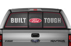 Ford Raptor F150 Rear Window Decal Graphics ('09-'14) BUILT TOUGH - RED - RacerX Customs | Auto Graphics, Truck Grilles and Accessories