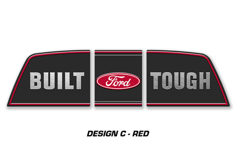 Ford Raptor Decal | Built Tough Red Vinyl | RacerX Customs