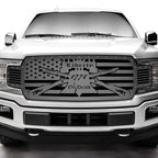 Ford F150 Black Steel Grille ('18-'20) Liberty or Death Pattern