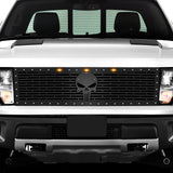 Ford Raptor Grille ('10-'14) Black Steel, PUNISHER - RacerX Customs | Auto Graphics, Truck Grilles and Accessories