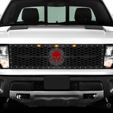 Ford Raptor Grille ('10-'14) Black Steel, Red SPARTAN - RacerX Customs | Auto Graphics, Truck Grilles and Accessories
