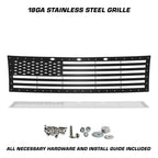 Ford Raptor Grille ('10-'14) Black Steel, AMERICAN FLAG