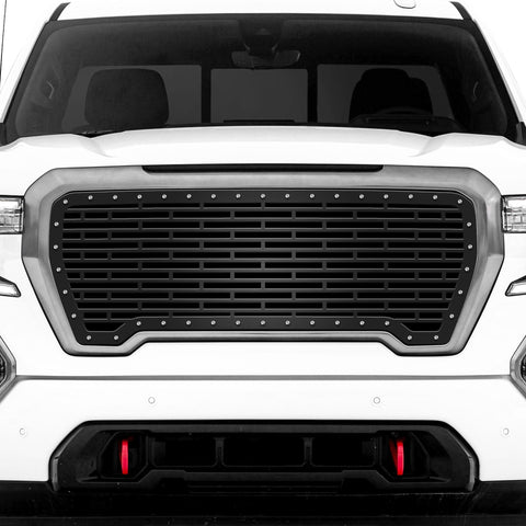 GMC Sierra Grille ('19-'21) Black Steel with BRICK Pattern