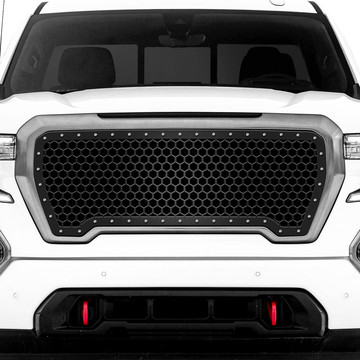 GMC Sierra Grille ('19-'21) Black Steel with HEX Pattern