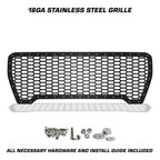 GMC Sierra Grille ('19-'21) Black Steel with HONEYCOMB Pattern - RacerX Customs | Auto Graphics, Truck Grilles and Accessories