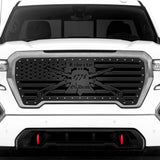 GMC Sierra Grille ('19-'21) Black Steel with Liberty or Death Pattern