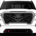 GMC Sierra Grille ('19-'21) Black Steel with NIGHTMARE Pattern - RacerX Customs | Auto Graphics, Truck Grilles and Accessories