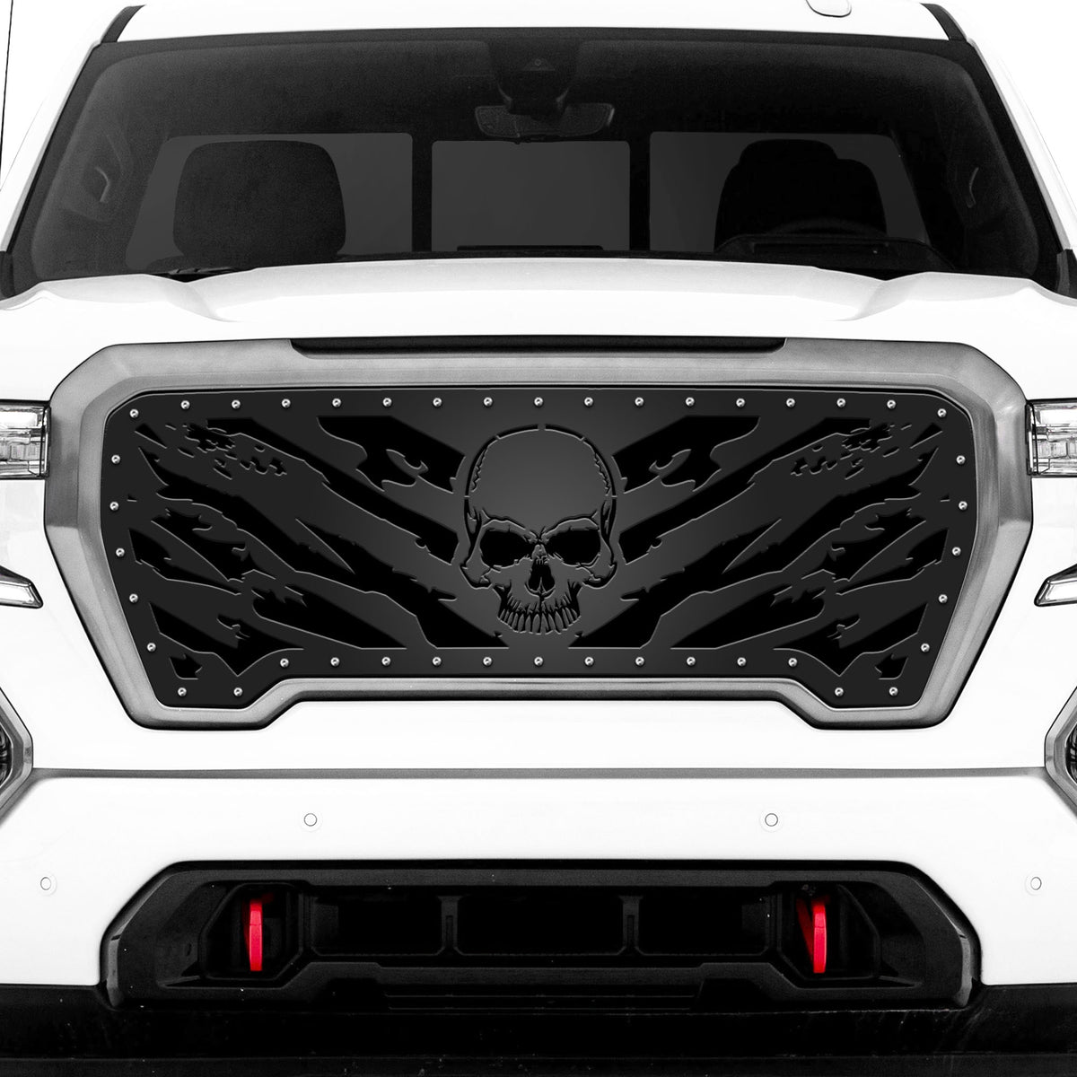 GMC Sierra Grille ('19-'21) Black Steel with NIGHTMARE Pattern - RacerX Customs | Auto Graphics, Truck Grilles and Accessories
