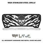 GMC Sierra Grille ('19-'21) Black Steel with NIGHTMARE Pattern - RacerX Customs | Auto Graphics, Truck Grilles and Accessories