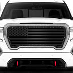 GMC Sierra Grille ('19-'21) Black Steel with AMERICAN FLAG Pattern