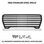 GMC Sierra Grille ('19-'21) Black Steel with STRIPES Pattern