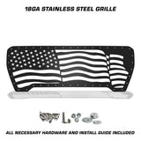 GMC Sierra Grille ('19-'21) Black Steel with USA FLAG Pattern