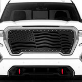 GMC Sierra Grille ('19-'21) Black Steel with USA FLAG Pattern