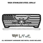 GMC Sierra Grille ('19-'21) Black Steel with We The People Pattern