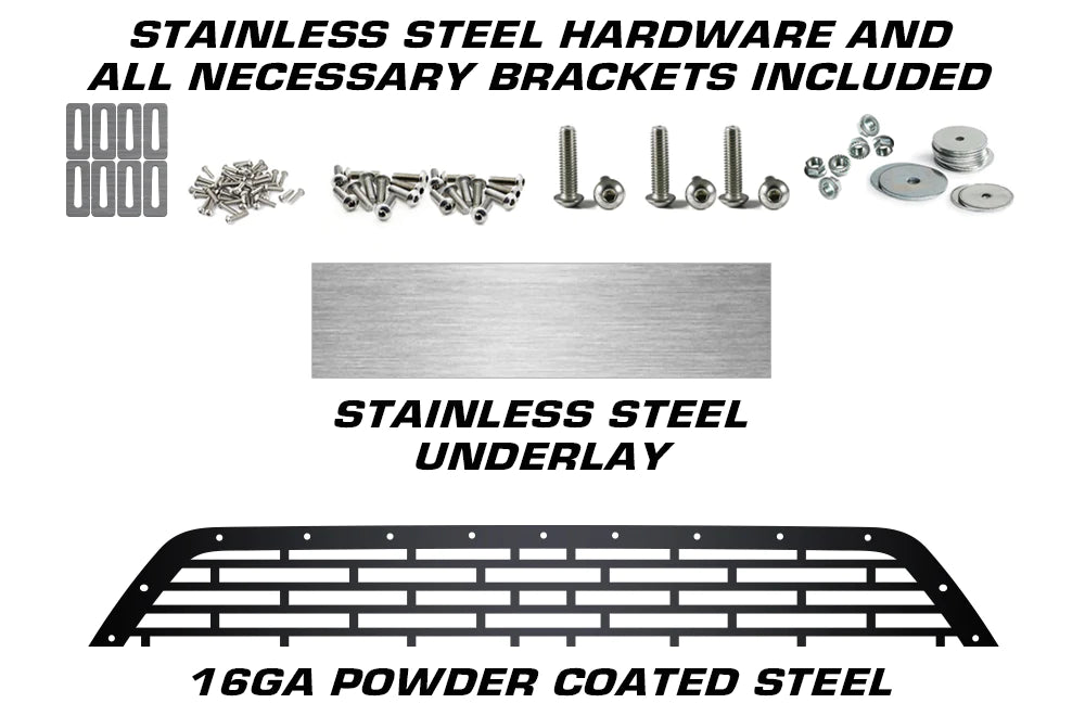 Ford F150 Steel Grille ('15-'17) Stainless Steel LIBERTY or DEATH - RacerX Customs | Auto Graphics, Truck Grilles and Accessories