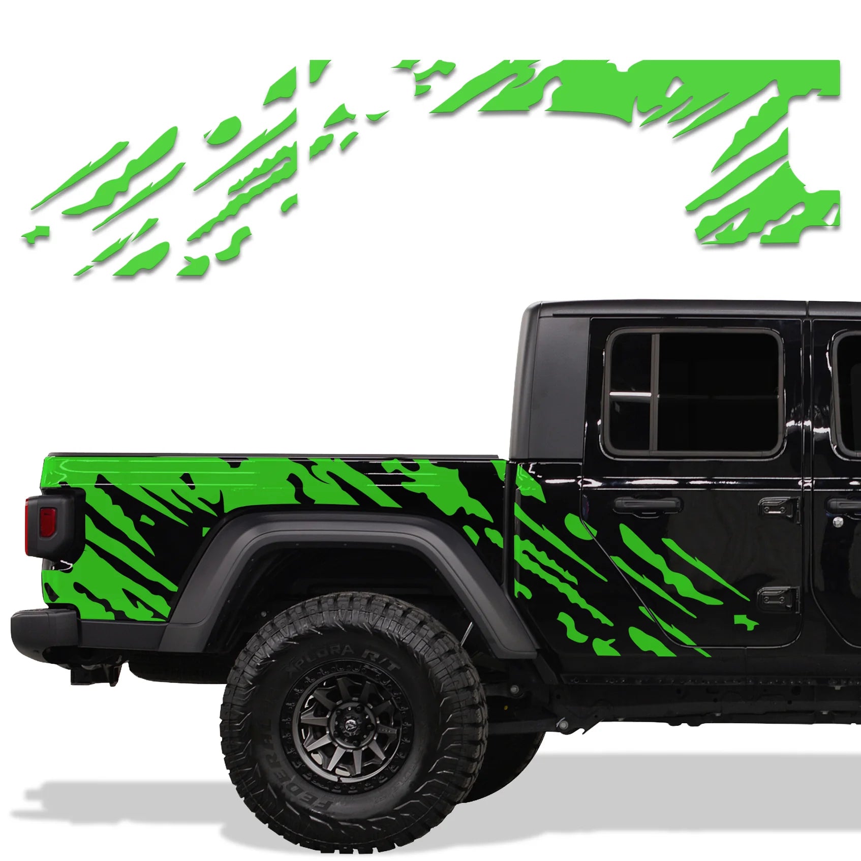 Jeep Gladiator 4-Door Vinyl Panel ('18-'22) SPLASH design - RacerX Customs | Auto Graphics, Truck Grilles and Accessories