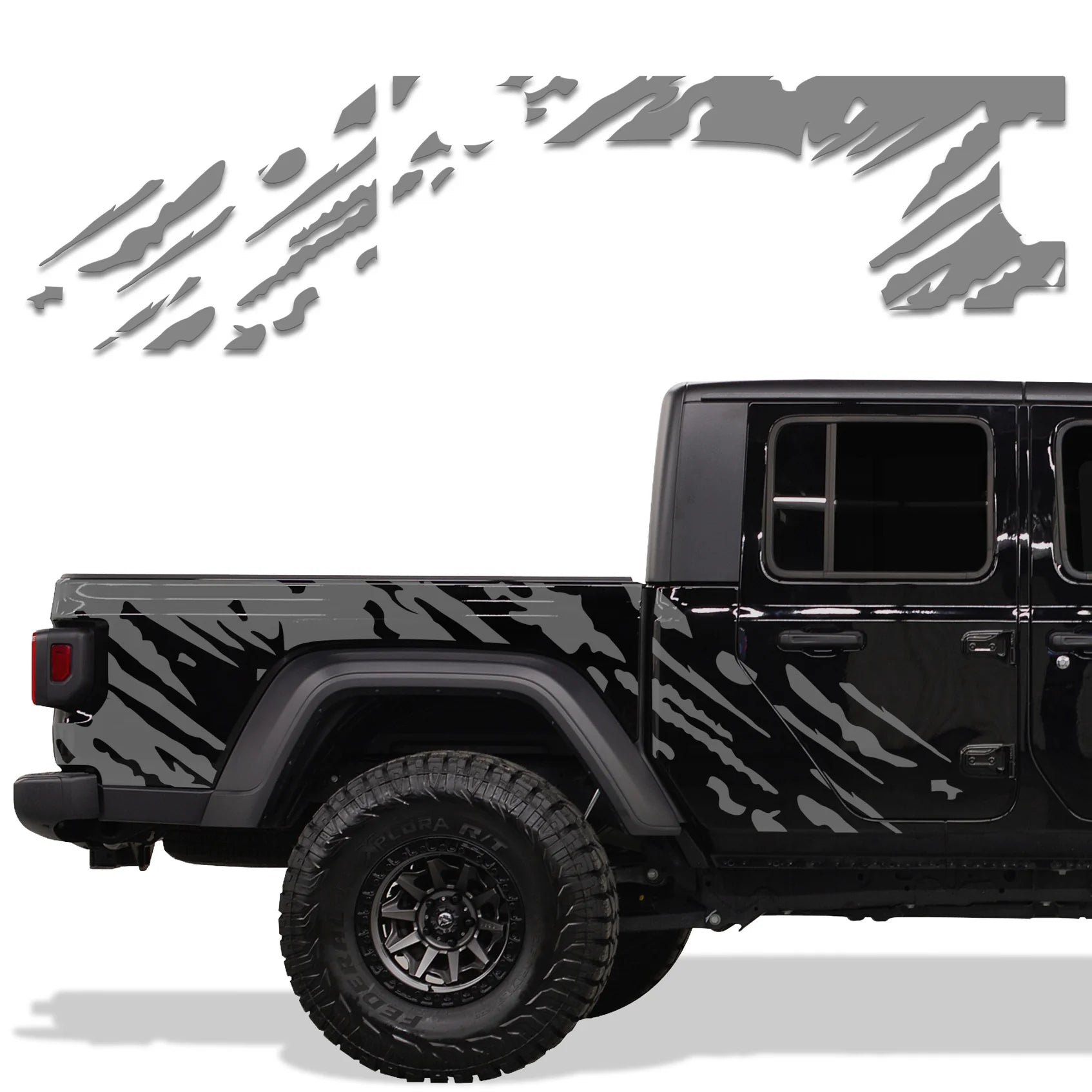 Jeep Gladiator 4-Door Vinyl Panel ('18-'22) SPLASH design - RacerX Customs | Auto Graphics, Truck Grilles and Accessories