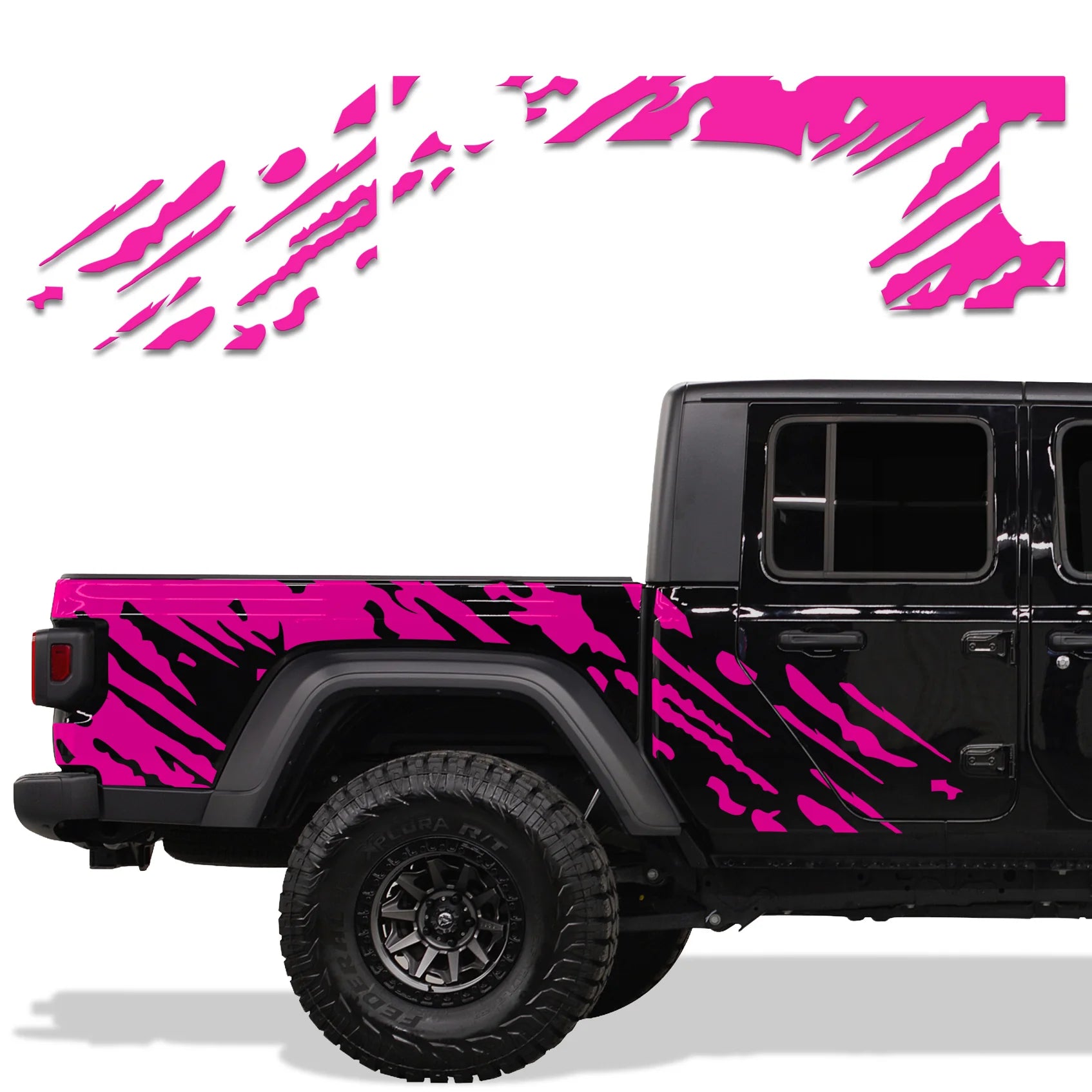 Jeep Gladiator 4-Door Vinyl Panel ('18-'22) SPLASH design - RacerX Customs | Auto Graphics, Truck Grilles and Accessories