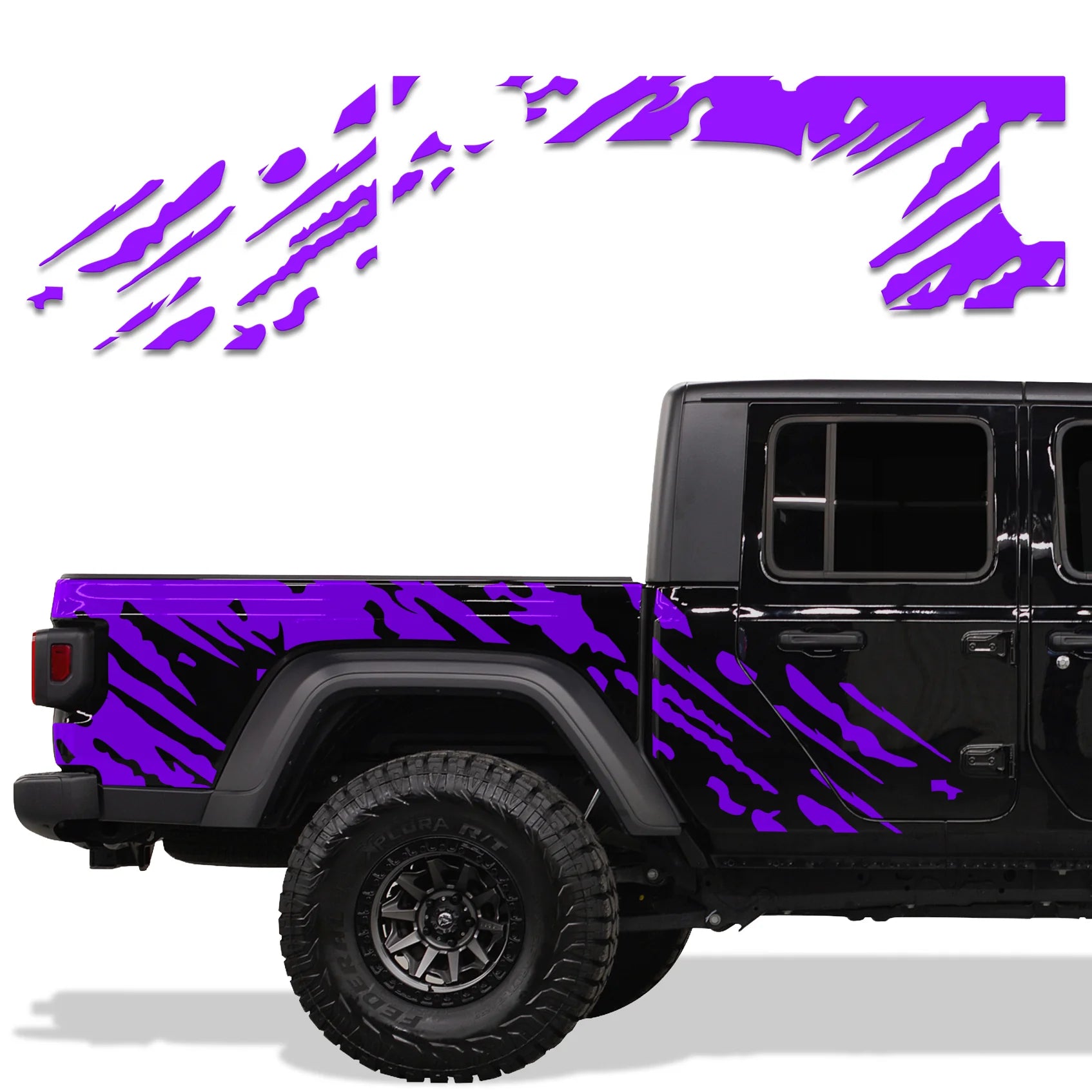 Jeep Gladiator 4-Door Vinyl Panel ('18-'22) SPLASH design - RacerX Customs | Auto Graphics, Truck Grilles and Accessories