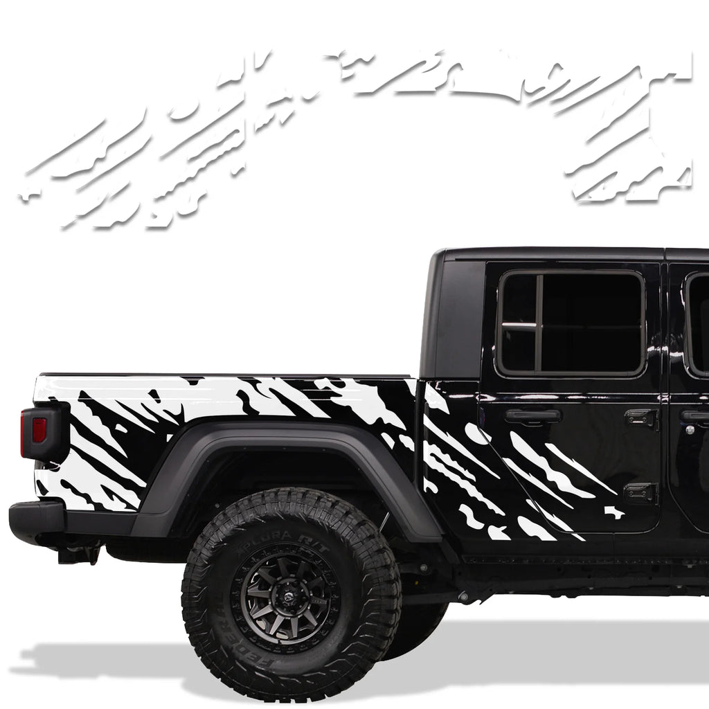 Jeep Gladiator 4-Door Vinyl Panel ('18-'22) SPLASH design - RacerX Customs | Auto Graphics, Truck Grilles and Accessories