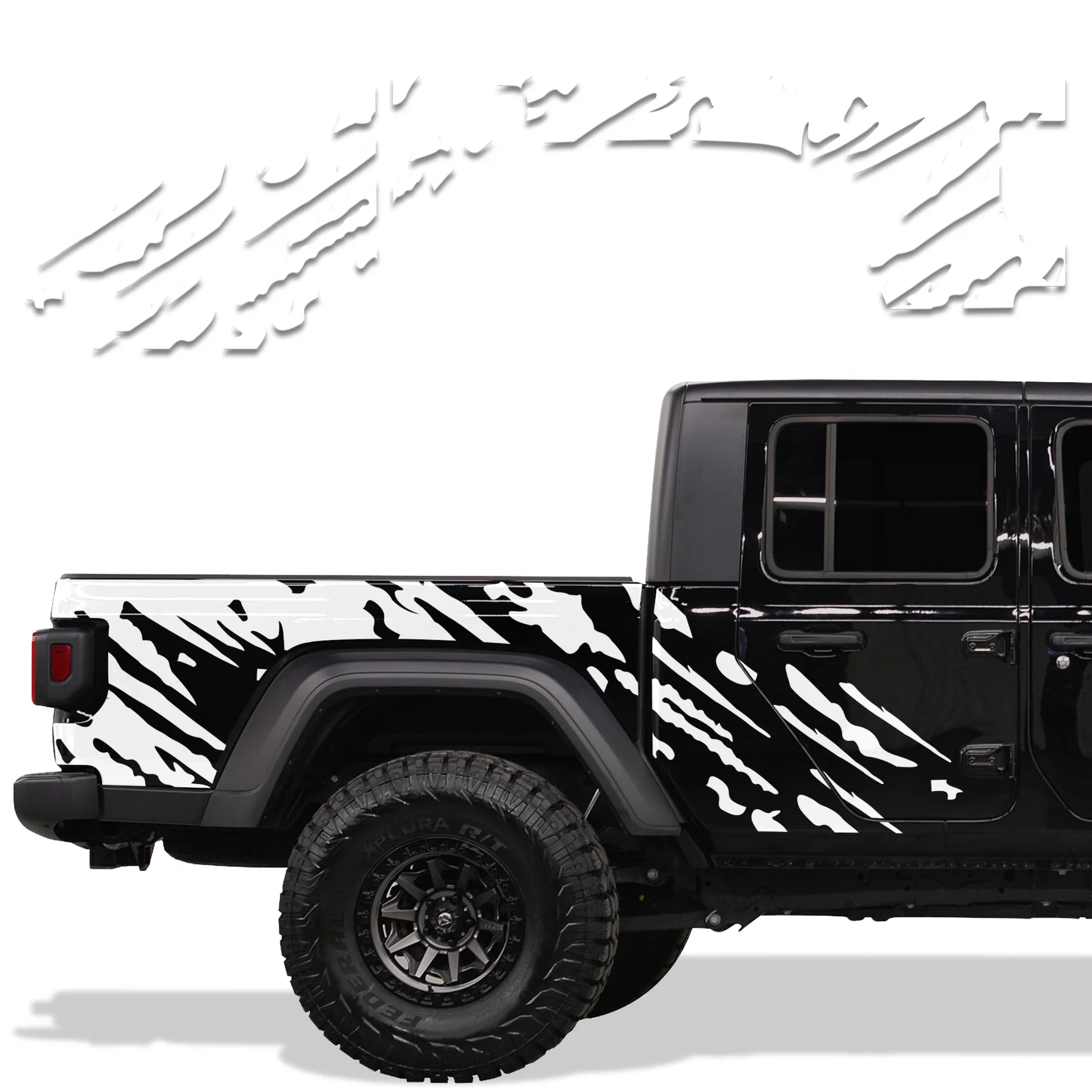 Jeep Gladiator 4-Door Vinyl Panel ('18-'22) SPLASH design - RacerX Customs | Auto Graphics, Truck Grilles and Accessories