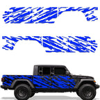 Jeep Gladiator 4-Door Vinyl Panel ('18-'22) WAVY design - RacerX Customs | Auto Graphics, Truck Grilles and Accessories