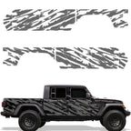 Jeep Gladiator 4-Door Vinyl Panel ('18-'22) WAVY design - RacerX Customs | Auto Graphics, Truck Grilles and Accessories