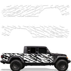 Jeep Gladiator 4-Door Vinyl Panel ('18-'22) WAVY design - RacerX Customs | Auto Graphics, Truck Grilles and Accessories
