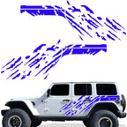 Jeep Wrangler 4-Door JL Half-Side Graphics ('18-'22) SPLASH design