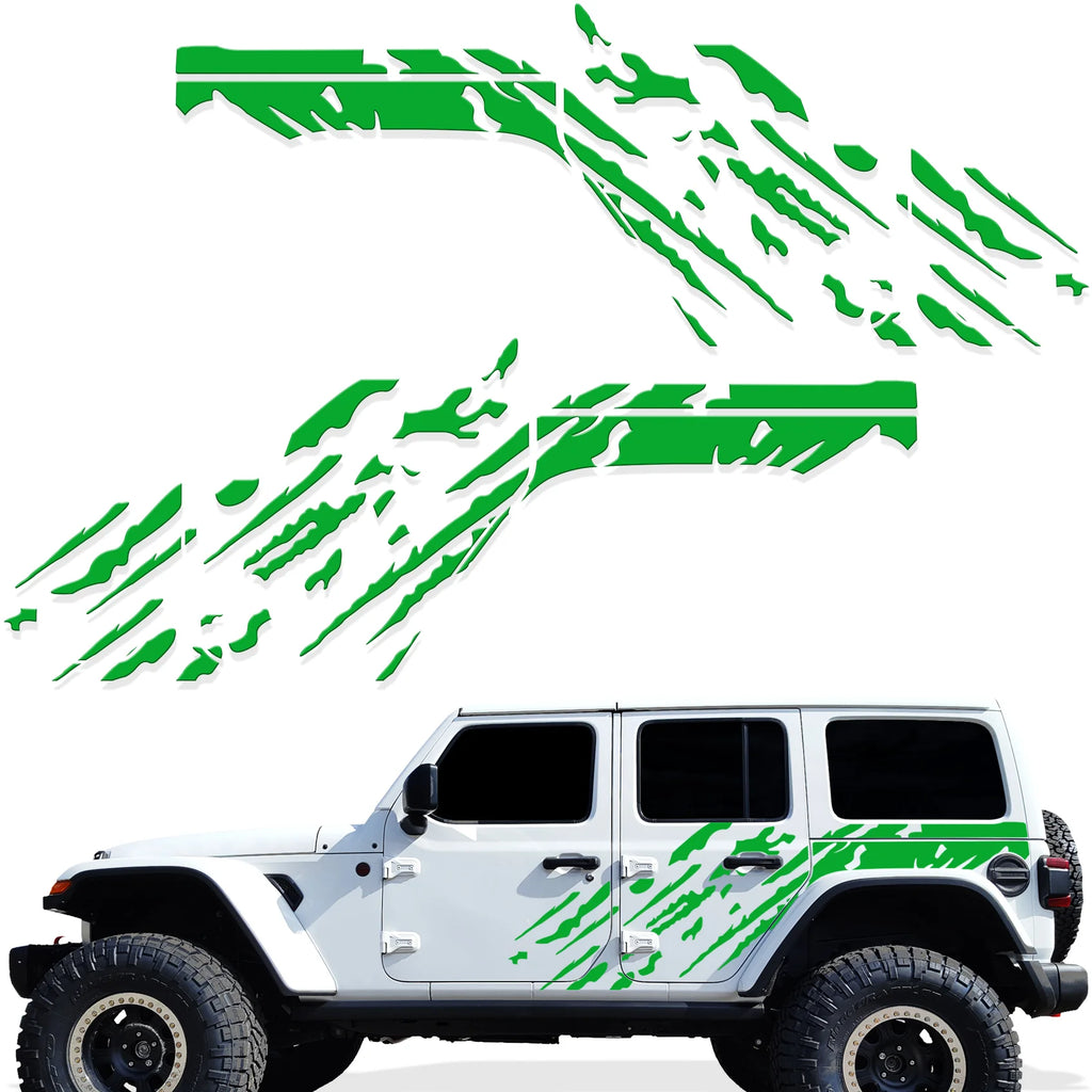 Jeep Wrangler 4-Door JL Half-Side Graphics ('18-'22) SPLASH design