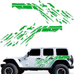 Jeep Wrangler 4-Door JL Half-Side Graphics ('18-'22) SPLASH design