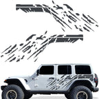 Jeep Wrangler 4-Door JL Half-Side Graphics ('18-'22) SPLASH design