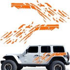Jeep Wrangler 4-Door JL Half-Side Graphics ('18-'22) SPLASH design