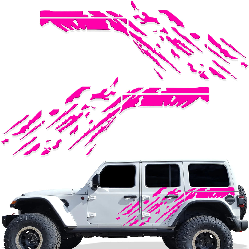 Jeep Wrangler 4-Door JL Half-Side Graphics ('18-'22) SPLASH design