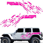 Jeep Wrangler 4-Door JL Half-Side Graphics ('18-'22) SPLASH design