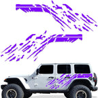 Jeep Wrangler 4-Door JL Half-Side Graphics ('18-'22) SPLASH design