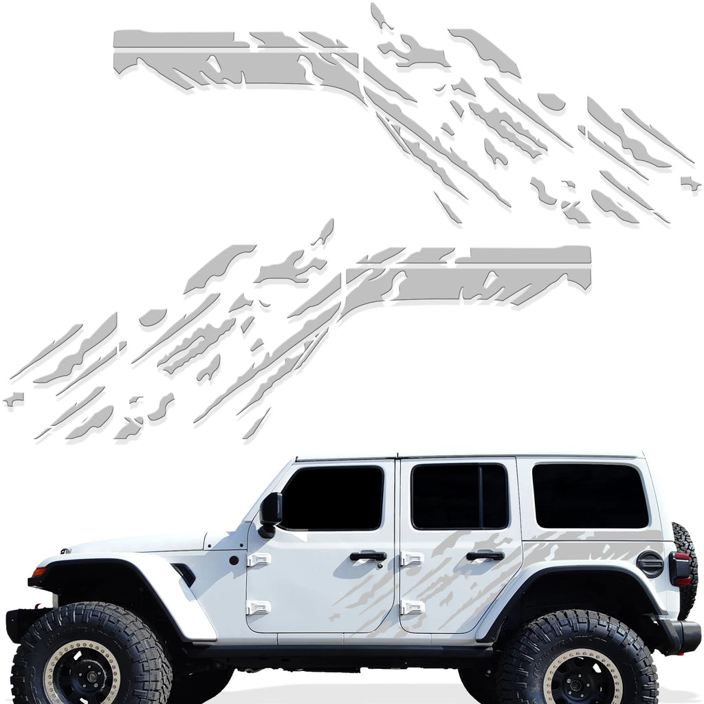 Jeep Wrangler 4-Door JL Half-Side Graphics ('18-'22) SPLASH design