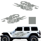 Jeep Wrangler 4-Door JL Vinyl Panel ('18-'22) TORN ARMY STAR design - RacerX Customs | Auto Graphics, Truck Grilles and Accessories