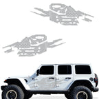 Jeep Wrangler 4-Door JL Vinyl Panel ('18-'22) TORN ARMY STAR design - RacerX Customs | Auto Graphics, Truck Grilles and Accessories