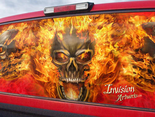 Universal/Trim-to-Fit Rear Window Graphics - NIRTO - RacerX Customs | Auto Graphics, Truck Grilles and Accessories