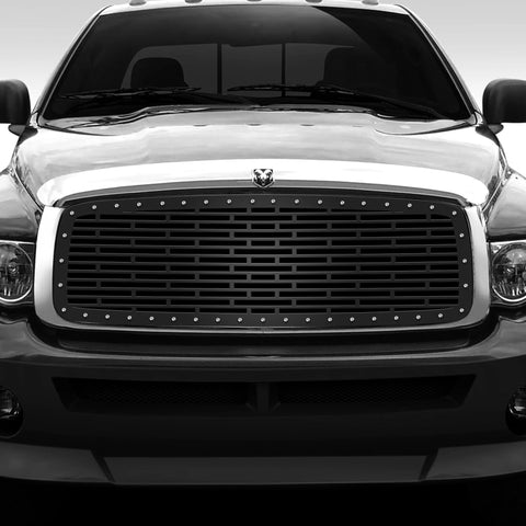 Dodge Ram Steel Grille ('02-'05) BRICK Pattern - RacerX Customs | Auto Graphics, Truck Grilles and Accessories