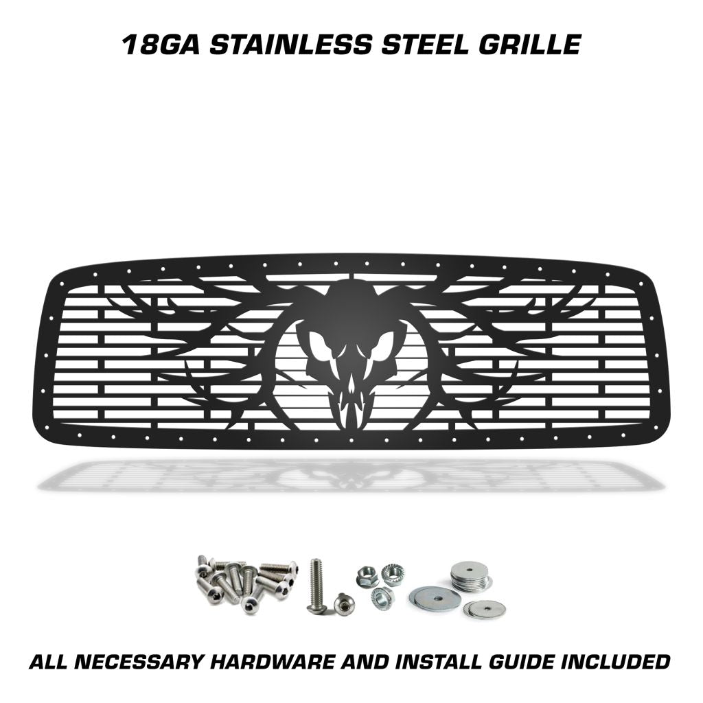 Custom 2002-2005 Dodge Ram Grille – RacerX Customs | Auto Graphics ...