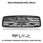 Dodge Ram Steel Grille ('02-'05) LIBERTY - RacerX Customs | Auto Graphics, Truck Grilles and Accessories