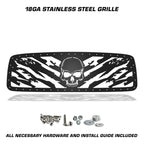 Steel Grille Insert for Ram 1500 (2002–2005) – "Nightmare" Custom Design - RacerX Customs | Auto Graphics, Truck Grilles and Accessories