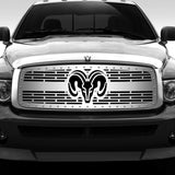 Dodge Ram Polished Stainless Steel Grille ('02-'05) RAM HEAD v2 - RacerX Customs | Auto Graphics, Truck Grilles and Accessories