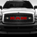 Steel Grille Insert for a Dodge Ram ('02-'05) Red RAM Logo with LED Light Pods