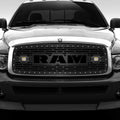 Steel Grille Insert for a Dodge Ram ('02-'05) RAM Logo with LED Light Pods