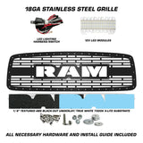 Dodge Ram LED X-Lite Grille ('02-'05) RAM Logo - RacerX Customs | Auto Graphics, Truck Grilles and Accessories