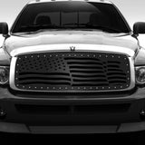 Dodge Ram Steel Grille ('02-'05) AMERICAN FLAG - RacerX Customs | Auto Graphics, Truck Grilles and Accessories